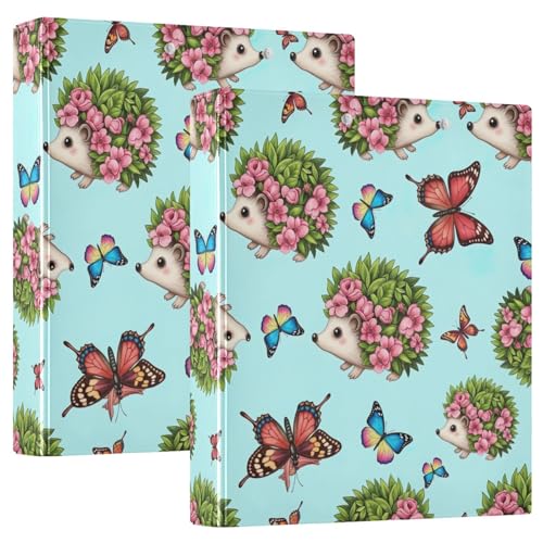 Süßer Igel-Schmetterlinge, blau, 3 Ringbuch, 3,8 cm, flexible D-Ringbücher mit Taschen, 3-Ringbücher für Schule, Uni, Büro Süßer Igel-Schmetterlinge, blau, 3 Ringbuch, 3,8 cm, flexible D-Ringbücher mit Taschen, 3-Ringbücher für Schule, Uni, Büro von RPLIFE
