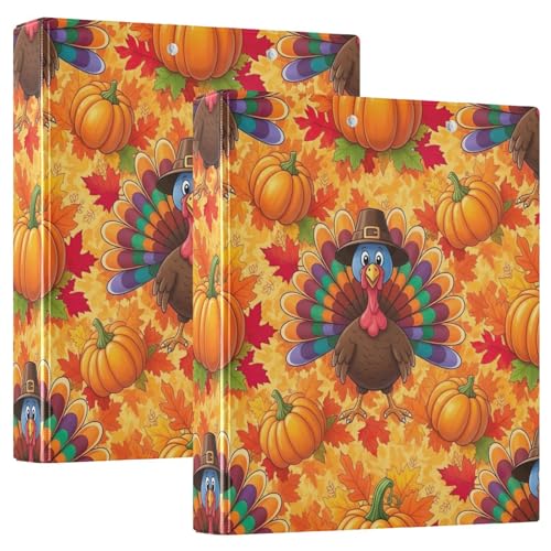 Truthahn, buntes Drei-Ringbuch, 3,8 cm, flexibler D-Ringordner mit Taschen, 3-Ringbücher für Schule, Uni, Büro Truthahn, buntes Drei-Ringbuch, 3,8 cm, flexibler D-Ringordner mit Taschen, 3-Ringbücher für Schule, Uni, Büro von RPLIFE