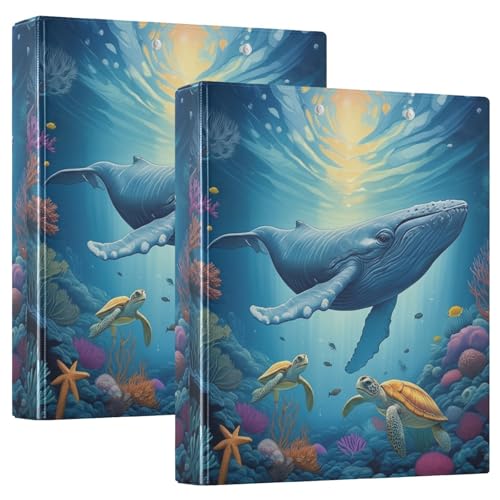 Unterwasserszene Blau Drei-Ringbuch Flexibler D-Ringordner mit Taschen 3-Ringbücher für Schule, Uni, Büro Unterwasserszene Blau Drei-Ringbuch Flexibler D-Ringordner mit Taschen 3-Ringbücher für Schule, Uni, Büro von RPLIFE