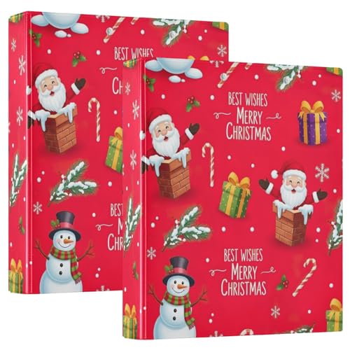 Weihnachtsmann Rot 3-Ringbuch 1,5 Zoll, Flexible D-Ringbücher mit Taschen, 3-Ringbücher für Schule, Uni, Büro Weihnachtsmann Rot 3-Ringbuch 1,5 Zoll, Flexible D-Ringbücher mit Taschen, 3-Ringbücher für Schule, Uni, Büro von RPLIFE