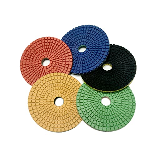 Diamant-Polierpads 10 STÜCKE 4 Zoll Nass Diamant Polierscheiben 100mm Flexible Marmor Polierscheibe for Granit Stein Schleifscheibe 4DS3(S 3000) von RPXHZLKTM