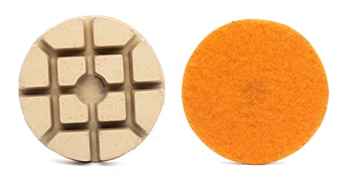 Diamant-Polierpads 3 "Diamant-Bodenpolierpads 3 Stück Renovieren Schleifscheibe for Beton Terrazzo Marmor Granit Stein(3000) von RPXHZLKTM