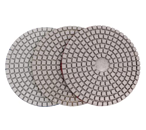 Diamant-Polierpads 3 STÜCKE 4 Zoll Diamant Trockenpolierpads for Betonboden Dicke 3 mm Schleifscheiben Nasspolieren Granit Marmor Stein(2000) von RPXHZLKTM