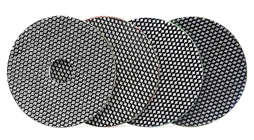 Diamant-Polierpads 4 Stück 3 Zoll 80 mm galvanisierte Diamant-Polierpads, flexible Schleifscheibe for Glas, Granit, Marmor, Keramikfliesen Diamant-Polierpads 4 Stück 3 Zoll 80 mm galvanisierte Diamant-Polierpads, flexible Schleifscheibe for Glas, Granit, Marmor, Keramikfliesen von RPXHZLKTM