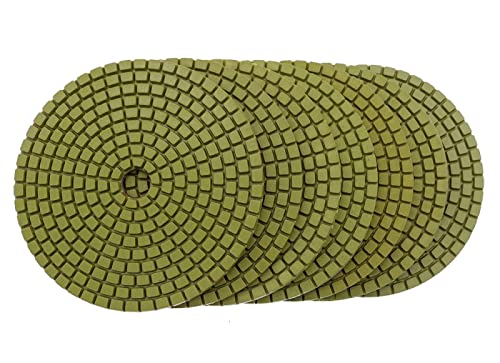 Diamant-Polierpads 7 STÜCKE 4 Zoll Diamant Polieren Pad 100mm Flexible Nass Polieren Pads for Granit Marmor Beton Boden Schleifen Disc(100) von RPXHZLKTM