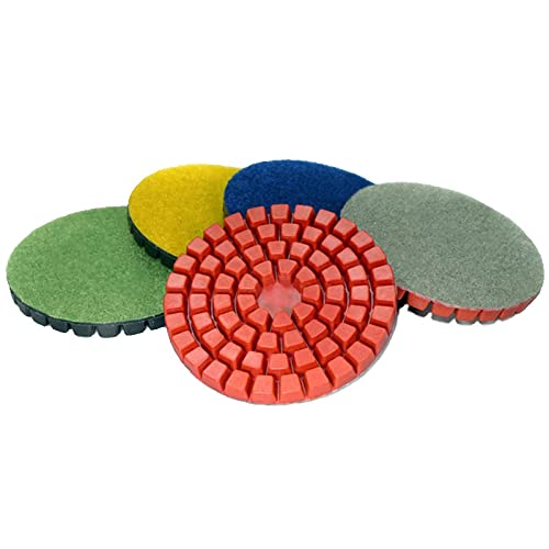 Diamant-Polierpads 7 Teile/los 4 Zoll Diamant Polieren Pad Schleifen Disc 100mm Harz Bond Erneuern Beton Boden Polieren Pads Reparatur Boden(100) von RPXHZLKTM