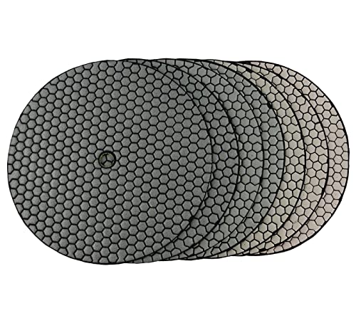 Diamant-Polierpads 7 Teile/satz 10 Zoll Diamant Trockenpolierpad Scharfe Art Flexible 280mm Polierpads for Granit Marmor Stein Schleifscheibe(100) von RPXHZLKTM