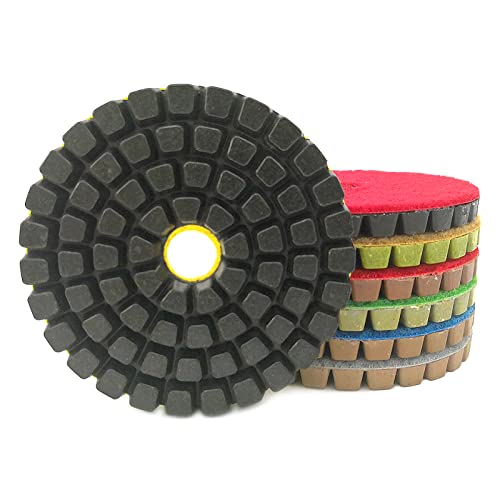 Diamant-Polierpads 7 Teile/satz 4 Zoll Diamant Beton Polieren Pads Dicke 8mm Boden Erneuern Schleifen Discs Reparatur for Beton Boden(3000) von RPXHZLKTM