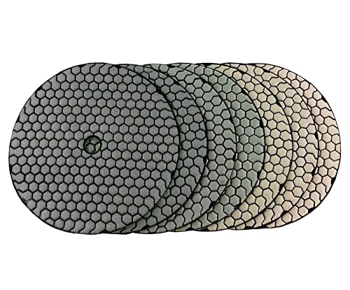 Diamant-Polierpads 7 Teile/satz 8 Zoll Diamant Trockenpolierpad Scharfe Flexible 200mm Polierpads for Granit Marmor Stein Beton Schleifscheibe(800) von RPXHZLKTM
