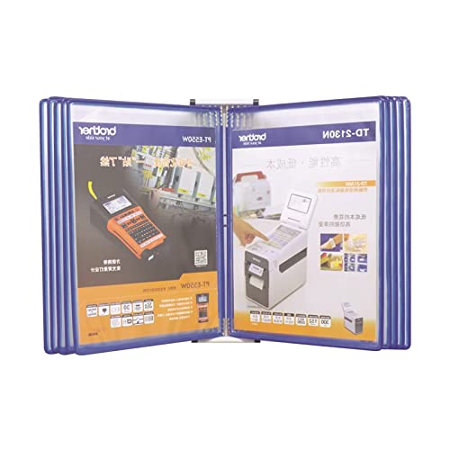 Find Reference Display Dokumentenhalter 10-Taschen-Referenzsystem zur Wandmontage, kann 20 Seiten mit Referenzblättern anzeigen. Wand-Referenz-Organizer(Blue) von RPXHZLKTM