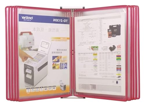 Find Reference Display Dokumentenhalter 10-Taschen-Referenzsystem zur Wandmontage, kann 20 Seiten mit Referenzblättern anzeigen. Wand-Referenz-Organizer(Red) von RPXHZLKTM