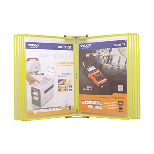 Find Reference Display Dokumentenhalter 10-Taschen-Referenzsystem zur Wandmontage, kann 20 Seiten mit Referenzblättern anzeigen. Wand-Referenz-Organizer(Yellow) von RPXHZLKTM