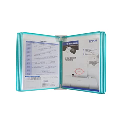 Find Reference Display Dokumentenhalter 10 doppelseitige Flip-Display-Ordner, Ordnerbinder, Desktop- und Wanddisplay, zur Anzeige von A4-Dokumententafeln(Green) von RPXHZLKTM