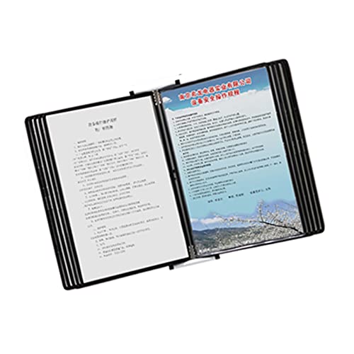 Find Reference Display Dokumentenhalter 10-seitiger, 20 Blatt langer Metall-Flip-Display-Ordner for Aufhängen an der Wand(Black) von RPXHZLKTM