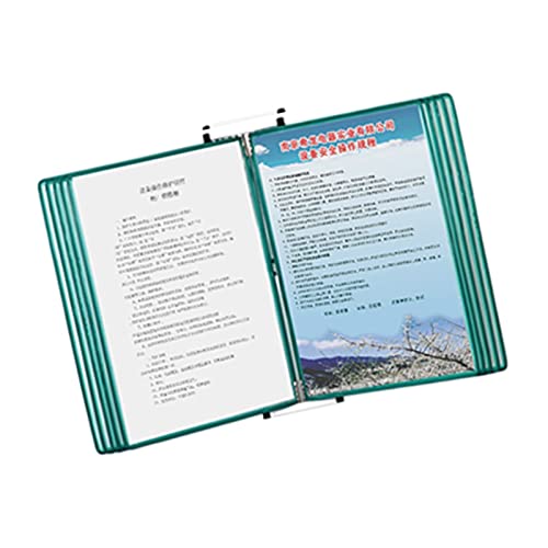 Find Reference Display Dokumentenhalter 10-seitiger, 20 Blatt langer Metall-Flip-Display-Ordner for Aufhängen an der Wand(Green) von RPXHZLKTM