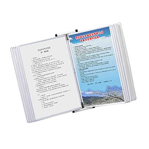 Find Reference Display Dokumentenhalter 10-seitiger, 20 Blatt langer Metall-Flip-Display-Ordner for Aufhängen an der Wand(White) von RPXHZLKTM