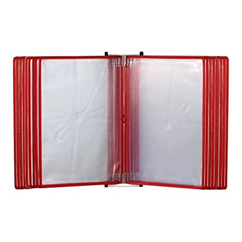 Find Reference Display Dokumentenhalter 20 Seiten, A4-Briefgröße for Büro, Werkstatt, Restaurant, A4-Dokumentenreferenz und -aufbewahrung(Red) von RPXHZLKTM