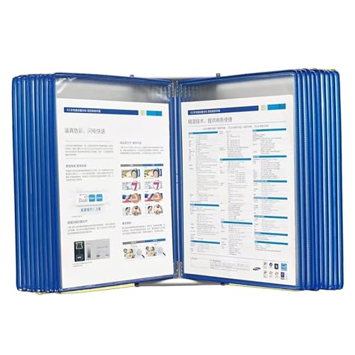 Find Reference Display Dokumentenhalter 20 Sichthüllen, zur Präsentation und Aufbewahrung von Dokumenten im A4-Format im Büro/Zuhause, einfach anzubringen(Blue) von RPXHZLKTM