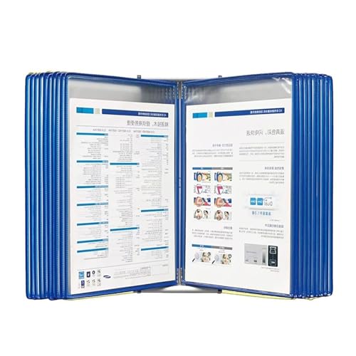 Find Reference Display Dokumentenhalter 20 Sichthüllen, zur Präsentation und Aufbewahrung von Dokumenten im A4-Format im Büro/Zuhause, einfach anzubringen(Blue) von RPXHZLKTM