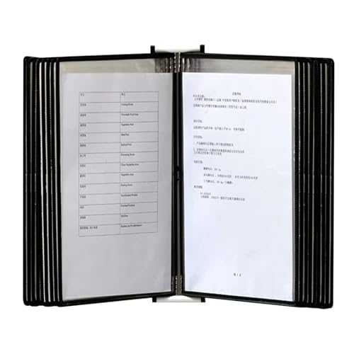 Find Reference Display Dokumentenhalter 20 Sichthüllen im A4-Letter-Format for die Präsentation und Aufbewahrung von A4-Dokumenten im Büro/zu Hause(Black) von RPXHZLKTM
