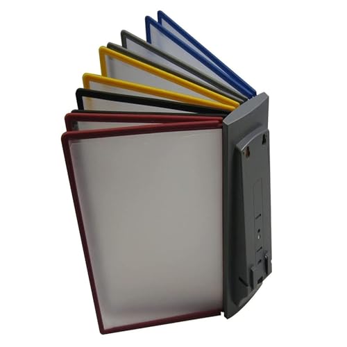 Find Reference Display Dokumentenhalter Mit 10 Farbtaschen-Displaytaschen, platzsparender Referenzständer for den Schreibtisch, zur Anzeige und Aufbewahrung von A4-Dokumenten im Büro/in der Werkstatt Find Reference Display Dokumentenhalter Mit 10 Farbtaschen-Displaytaschen, platzsparender Referenzständer for den Schreibtisch, zur Anzeige und Aufbewahrung von A4-Dokumenten im Büro/in der Werkstatt von RPXHZLKTM