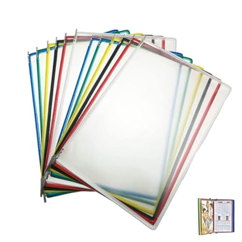 Find Reference Display Dokumentenhalter PVC und Metall mit 10 Sichthüllen, zur Aufbewahrung und Präsentation von A4-Dokumenten Find Reference Display Dokumentenhalter PVC und Metall mit 10 Sichthüllen, zur Aufbewahrung und Präsentation von A4-Dokumenten von RPXHZLKTM