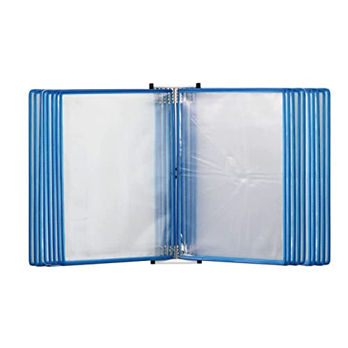 Find Reference Display Dokumentenhalter Wandmontierter Flip-File-Halter - 20-seitiger Desktop-Dokumentenhalter, for die Anzeige und Aufbewahrung von A4-Dokumenten im Büro/Zuhause(Blue) von RPXHZLKTM