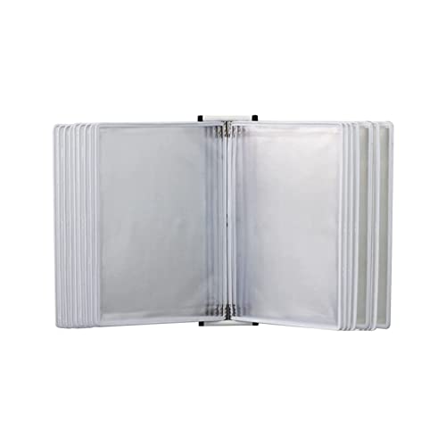 Find Reference Display Dokumentenhalter Wandmontierter Flip-File-Halter - 20-seitiger Desktop-Dokumentenhalter, for die Anzeige und Aufbewahrung von A4-Dokumenten im Büro/Zuhause(Clear) von RPXHZLKTM