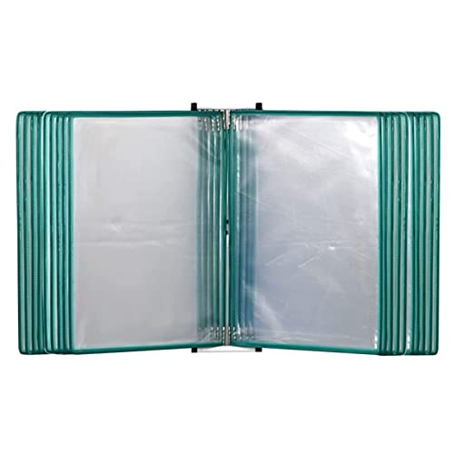 Find Reference Display Dokumentenhalter Wandmontierter Flip-File-Halter - 20-seitiger Desktop-Dokumentenhalter, for die Anzeige und Aufbewahrung von A4-Dokumenten im Büro/Zuhause(Green) von RPXHZLKTM
