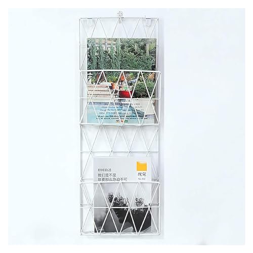 Hängemappenhalter für die Wand 2-lagiger Hänge-Wandordner, Zeitschriftenaufbewahrung, Organizer, Bücherregalhalter, dekorativer, wandmontierter Zeitschriften-/Zeitungshalter(White) von RPXHZLKTM