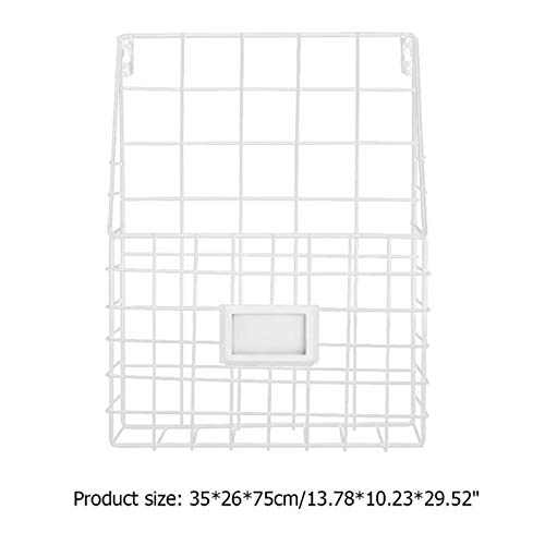 Hängemappenhalter für die Wand Zeitschriftenständer Desktop Einfache Wand-montiert Lagerung Rack Korb Display Rack Zeitschriftenständer Datei Halter(White) von RPXHZLKTM