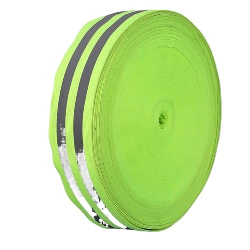 Reflektierender Stoff Reflektierender Stoff, Doppelstreifen, fluoreszierendes Band, Gurtband, Reflexionsstreifen, Kantengeflecht, Nähzubehör(5 Meter) von RPXHZLKTM
