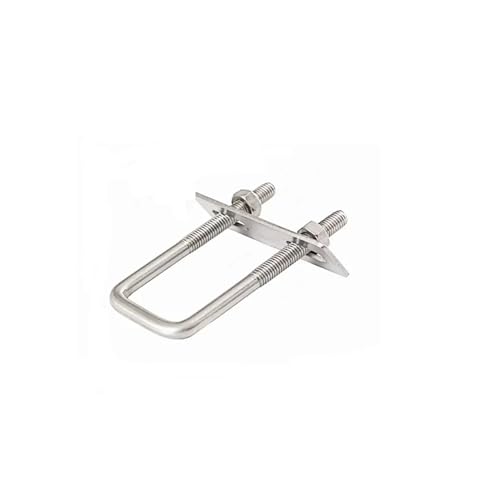 U-förmige dübel und 1/2set 304 Edelstahl Vierkantklemme rechtwinklige U-förmige Klemme/U-förmige Schraube/U-förmige Schraube Vierkantrohr-Befestigungsstück M6 M8(1set M8x90x130) von RPXHZLKTM