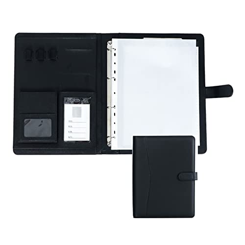 Zwischenablage-Ordner 4-Ringbuch Businessmappe Konferenz- und Präsentationsmappe for Dokumente Präsentationsmappen Visitenkarten(Black,No calculator) von RPXHZLKTM