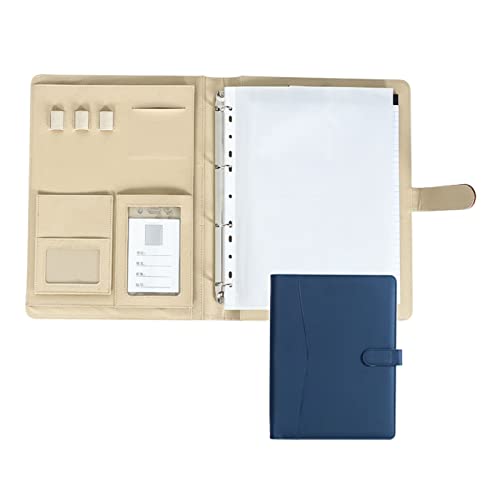 Zwischenablage-Ordner 4-Ringbuch Businessmappe Konferenz- und Präsentationsmappe for Dokumente Präsentationsmappen Visitenkarten(Blue,No calculator) von RPXHZLKTM
