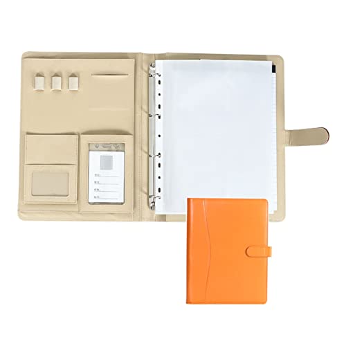 Zwischenablage-Ordner 4-Ringbuch Businessmappe Konferenz- und Präsentationsmappe for Dokumente Präsentationsmappen Visitenkarten(Orange,No calculator) von RPXHZLKTM