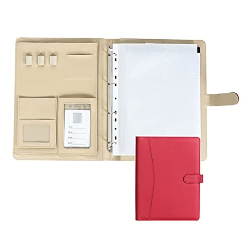 Zwischenablage-Ordner 4-Ringbuch Businessmappe Konferenz- und Präsentationsmappe for Dokumente Präsentationsmappen Visitenkarten(Red,No calculator) von RPXHZLKTM