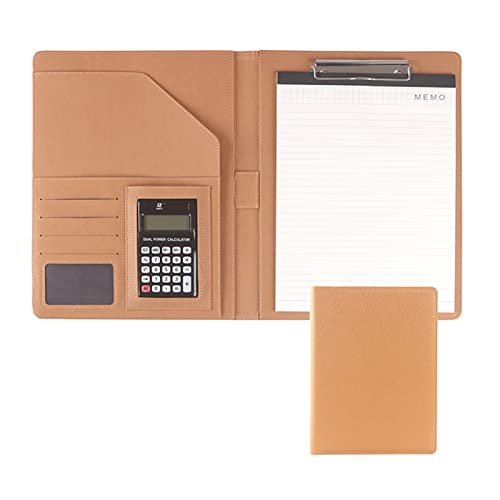 Zwischenablage-Ordner A4-Ordner Klemmbrett Ordner Konferenz Klemmbrett Foldover mit Cover Schreiben Arbeiten Nachfüllbar Organizer Portfolio(Yellow,12digit calculator) von RPXHZLKTM