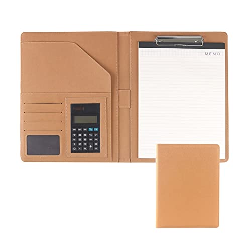 Zwischenablage-Ordner A4-Ordner Klemmbrett Ordner Konferenz Klemmbrett Foldover mit Cover Schreiben Arbeiten Nachfüllbar Organizer Portfolio(Yellow,8digit calculator) von RPXHZLKTM