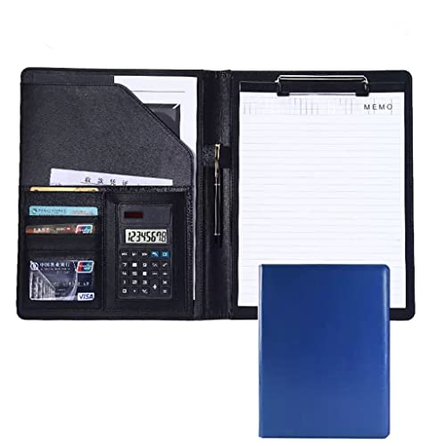Zwischenablage-Ordner Binder-Ordner-Speicher-Klemmbrett mit nachfüllbarem liniertem Notizblock for die Schule, Seitengurte, Dokumenten-Organizer(Blue,8digit calculator) von RPXHZLKTM