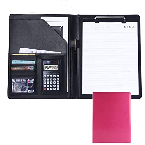 Zwischenablage-Ordner Binder-Ordner-Speicher-Klemmbrett mit nachfüllbarem liniertem Notizblock for die Schule, Seitengurte, Dokumenten-Organizer(Rose,12digit calculator) von RPXHZLKTM