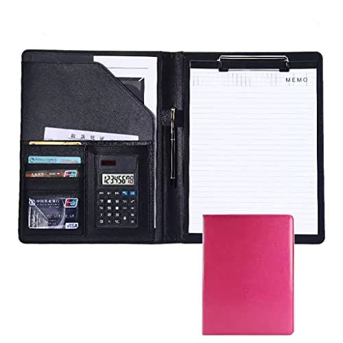 Zwischenablage-Ordner Binder-Ordner-Speicher-Klemmbrett mit nachfüllbarem liniertem Notizblock for die Schule, Seitengurte, Dokumenten-Organizer(Rose,8digit calculator) von RPXHZLKTM