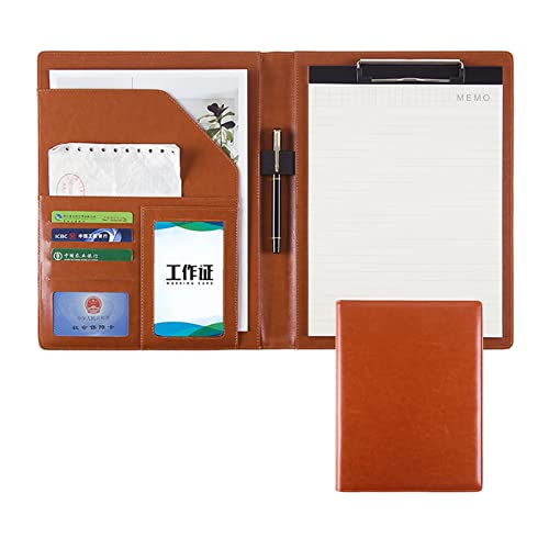 Zwischenablage-Ordner Business mit Dokumentenhülle Brief A4 Größe Klemmbrett for Business Schule Büro Konferenz Notizblock Klemmbretter(Brown,No calculator) von RPXHZLKTM