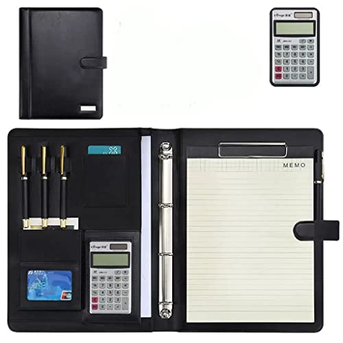 Zwischenablage-Ordner Businessmappe Ordner mit 7 Ringen Ordner Schreibblock Notizbuch Interview(12digit calculator) von RPXHZLKTM