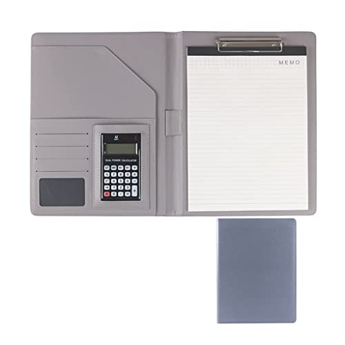 Zwischenablage-Ordner Klemmbrett-Ordner A4 Konferenzordner Ordner Arbeit Schreiben Foldover Klemmbrett Organizer(Grey,12digit calculator) von RPXHZLKTM