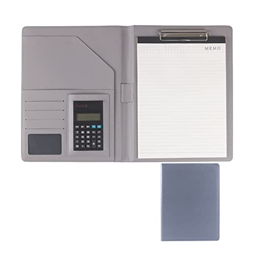 Zwischenablage-Ordner Klemmbrett-Ordner A4 Konferenzordner Ordner Arbeit Schreiben Foldover Klemmbrett Organizer(Grey,8digit calculator) von RPXHZLKTM