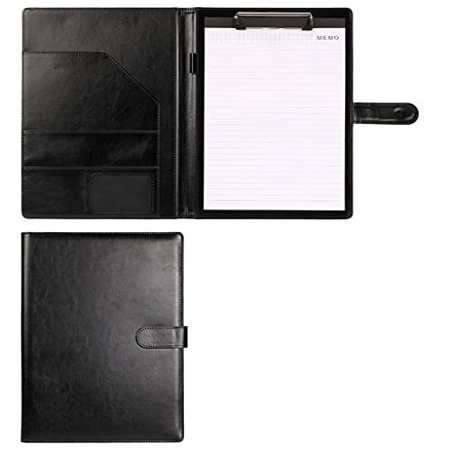 Zwischenablage-Ordner Klemmbrett-Ordner mit Abdeckung for Rechtsblockhalter, Briefgröße A4, Schreibblock, Schule, Büro, Konferenz(Black,With notebook) von RPXHZLKTM