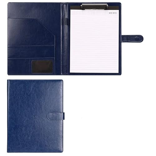 Zwischenablage-Ordner Klemmbrett-Ordner mit Abdeckung for Rechtsblockhalter, Briefgröße A4, Schreibblock, Schule, Büro, Konferenz(Blue,With notebook) von RPXHZLKTM