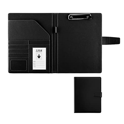 Zwischenablage-Ordner Kunstleder Ordner Lebenslauf Meeting A4 Schreibblock Zwischenablage Ordner Notizblock Clip Boards Organizer(Black,No calculator) von RPXHZLKTM