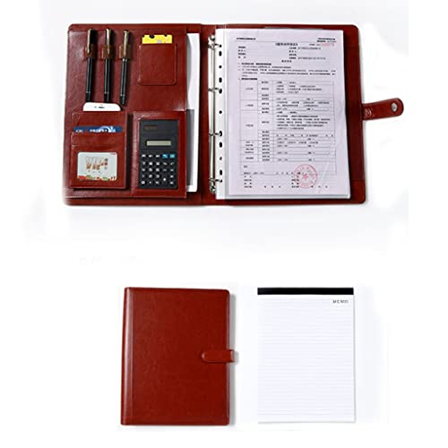 Zwischenablage-Ordner Ordner A4 Leder Konferenz Ordner Business Case Dokument Tasche Karte Halter for Business Schule Büro Konferenz(Brown,Computer) von RPXHZLKTM